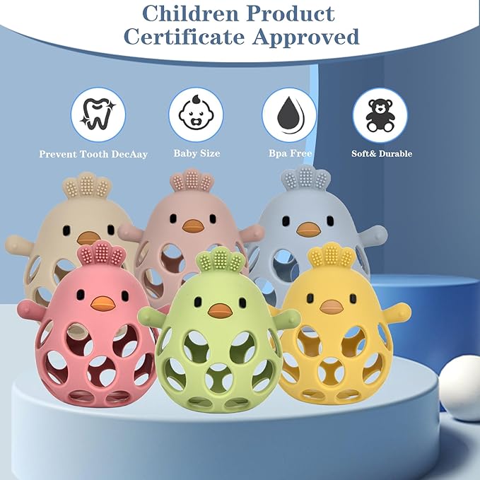 Baby Teething Toys, Teething Toys, Teethers for Babies 3-6 Months, Baby Chew Toys, BPA Free Teether Mitten with Soft Texture for Sensory Exploration and Itching Teething Relief