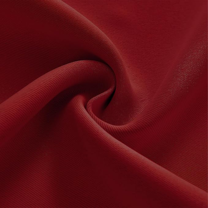 Joydeco Custom Blackout Curtains for Bedroom, 1 Panel Room Darkening Curtains & Drapes for Living Room Window Rod Pocket Back Tab (Custom Size,Burgundy Red)