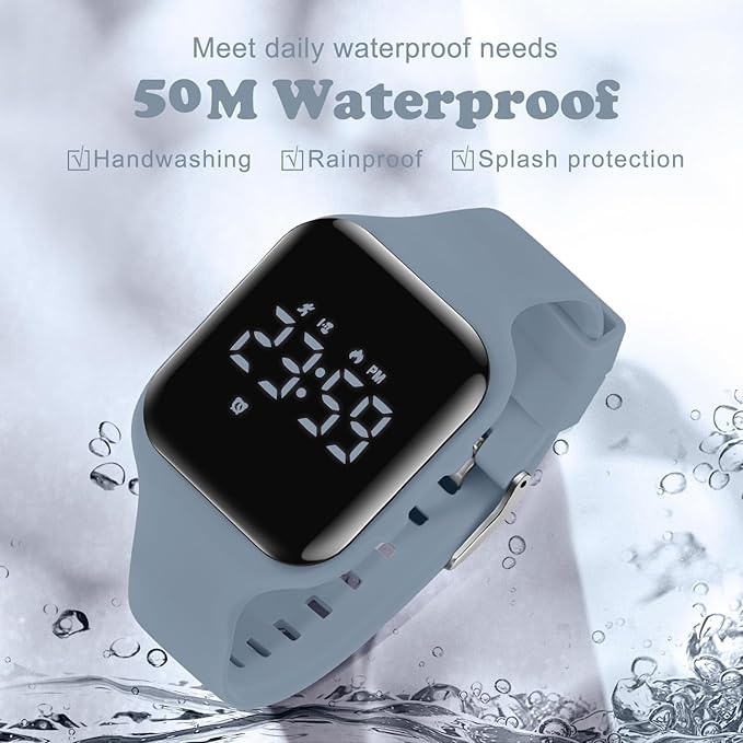 Kids Watches for Girls Boys Digital Sport Watch with Step Counter Pedometer Vibration Alarm Clock, No App Waterproof Fitness Tracker Kids Watch Boys Girls Teens Students Ages 5-16