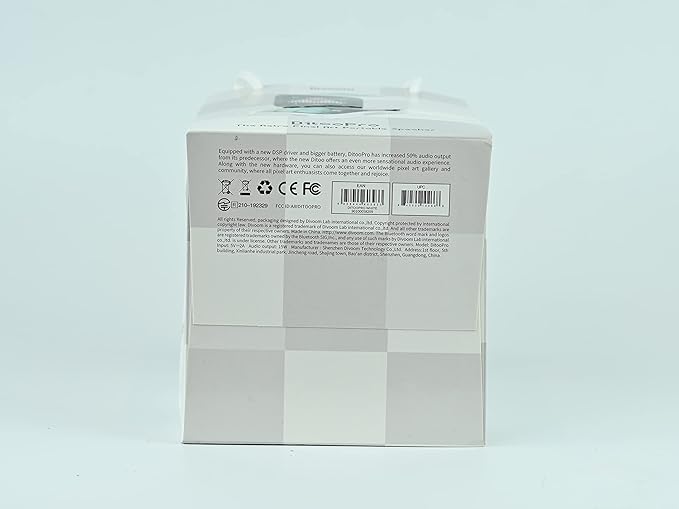 Divoom Ditoo Pixel Art Gaming Portable Bluetooth Speaker with App Controlled 16X16 LED Front Panel, Also a Smart Alarm (White)