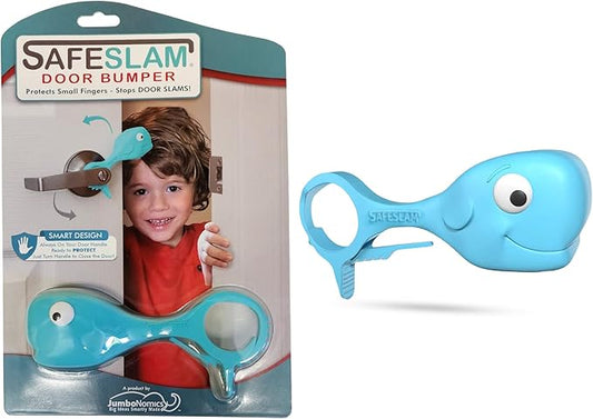 Baby Proofing Door Stopper, Door Pinch Guards Protect Child Fingers & PET Tails. Baby Safety Finger Protectors Prevent Pinch Injuries – Kids and Adults Love Whale Pinch Guard (Blue)