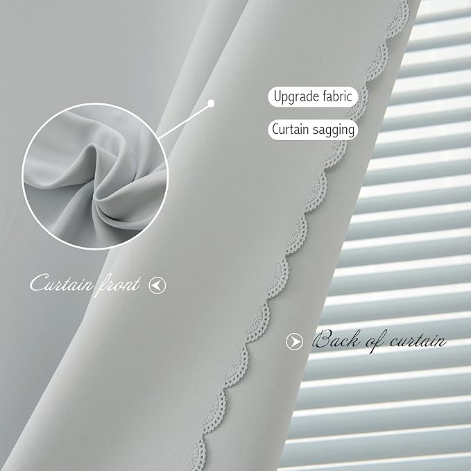 self Adhesive Curtains Portable Blackout Curtain Simple and Easy to Install Bedroom Window Thermal Lnsulated Kitchen Room Darkening Black Small Drapes, 47" W X 71" L, White, 1 Panel