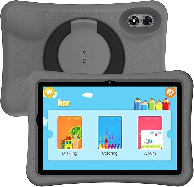 UMIDIGI Kids Tablet, G1 Tab Android 13 for Kids, 10.1", 4+4G+64G up to 1TB, WiFi 6, 8MP+8MP Dual Camera, Quad-Core, 6000mAh, BT5.0, TÜV Eye Bluelight Tablet Android, Parental Control