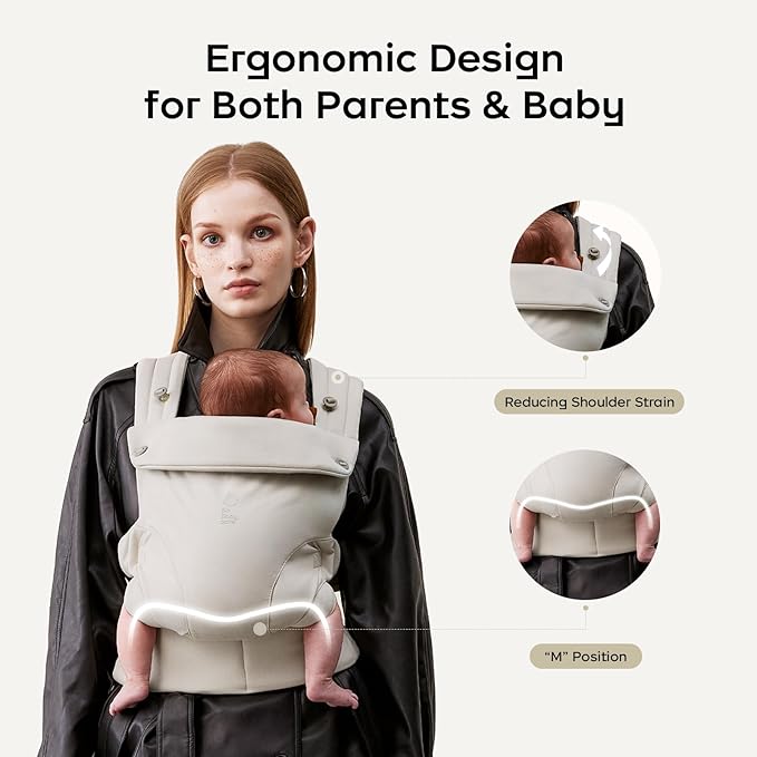 Bc Babycare CocoonGo Baby Carrier – CloudTouch Soft & Ergonomic Baby Carrier for 7–44 lbs | Easy to Wear, Adjustable Fit, Travel-Ready, Machine Washable (Light Beige)
