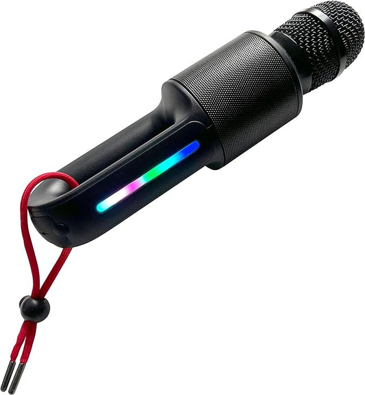Move Mic by Singing Machine – Bluetooth Karaoke Microphone & Speaker with LED Lights, 22 Voice FX & Rechargeable Battery – Portable Mic for Dorm Parties, Family Fun, Kids, and Teens
