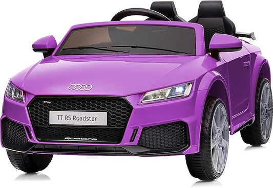 Electric Car for Kids, Licensed Audi 6V Kids Ride on Car Toy for Toddlers with Remote, Bluetooth - Purple