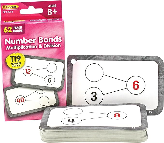 Teacher Created Resources Number Bonds Flash Cards - Multiplication & Division (EP62055) 3-1/8" x 5-1/8"