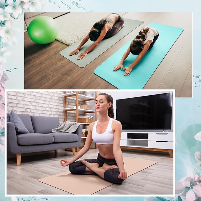 Timgle 24 Pack 68" x 24" Yoga Mat Bulk, 4mm Thick Extra Long Sports Mat Anti Slip Tear Resistant Yoga Exercise Set for Fitness Stretching Home Workout Gym and Studio