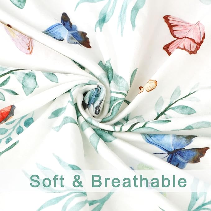 Hooyax Baby Lounger Cover for Boys and Girls, Newborn Lounger Slipcover Removable Infant Floor Seat Baby Nest Cover, Baby Padded Lounger Cover, Butterfly