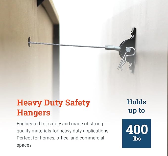 Furniture Anti-Tip Kit for Large Heavy Objects - Heavy Duty Furniture Anchor - Supports up to 400 lbs