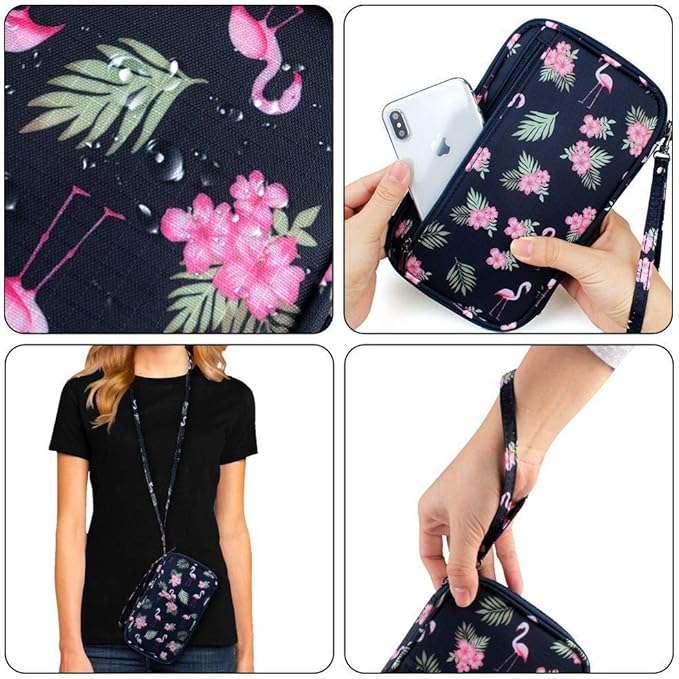 RFID Family Passport Wallet Holder Waterproof, Travel Document Organizer Credit Card Clutch Bag for Men Women