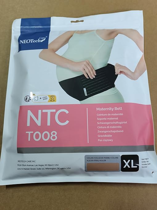 NeoTech Care Adjustable Maternity Belt - Light and Breathable Pregnancy Belly Support Band for Pregnant Women (Beige, Extra Large Size)