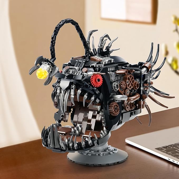 XITALAXU Mechanical Fish Building Sets,Ocean Animal Collection Toy,Adults Home or Office Decor,STEM Building Gift for Teens Boys and Girls 8-14 (1038PCS)