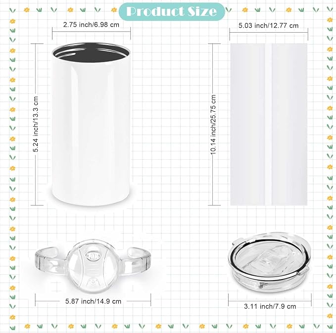 12 Oz Sippy Cup Tumblers 8 Pack With Handle, Straight Sublimation Blanks Kids Tumbler, Stainless Steel Sublimation Todder Water Bottle