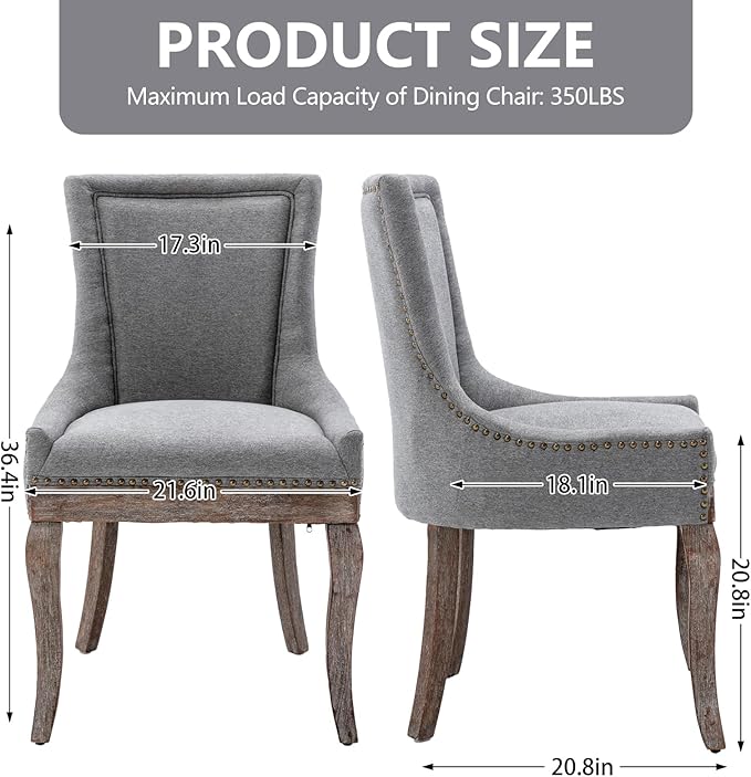 Modern Dining Chairs Set of 4, High Back Dining Chairs Side Chairs - Image 3