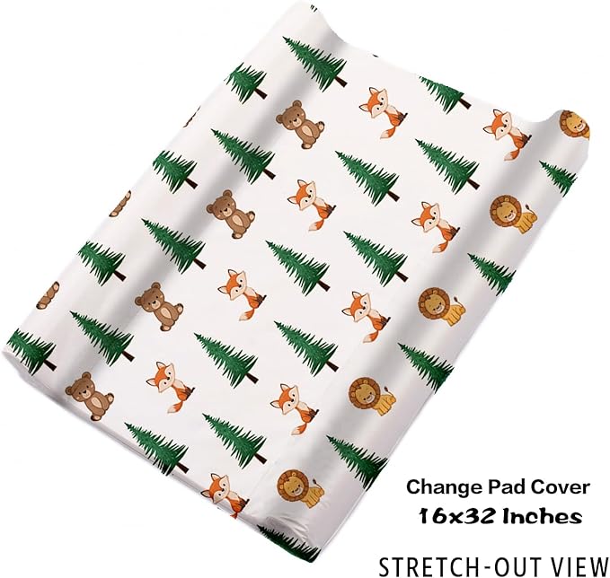 Personalized Nursery Crib Bedding Set: Custom Name 5 Piece Baby Crib Sets with Animal Theme - Toddler Double Layer Blanket Set, Comfortable Crib Bed Sheets for Baby Grils