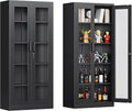 Display Cabinet with Glass Doors, Display Case Cabinet by Anxxsu