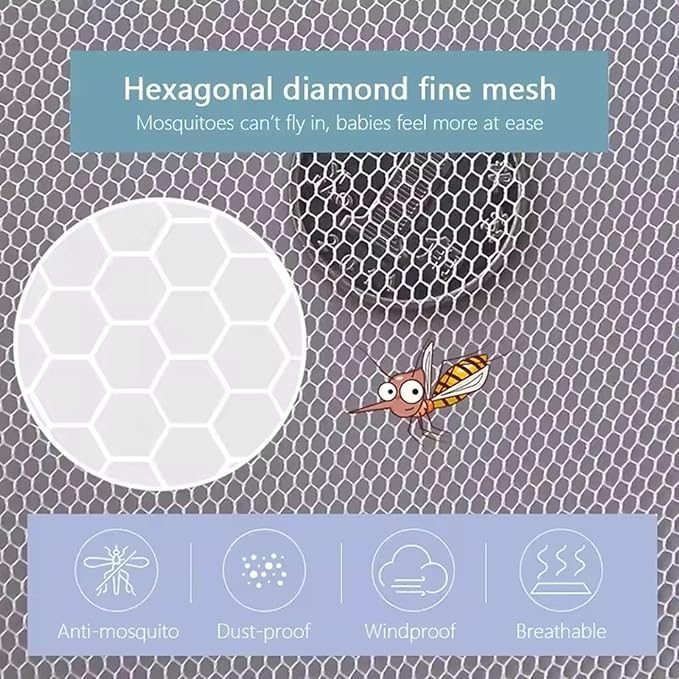 Mosquito Net for Stroller 2Pack - Protective Baby Stroller Mosquito Net - Perfect Bug Netting for Strollers, Bassinets, Cradles, Playards, Pack N Plays and Portable Mini Crib (White)