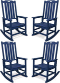 THOEOE Oversized Rocking Chair Set of 4, Outdoor Rocking Chair by THOEOE