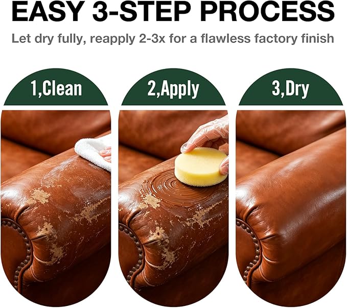 Medium Brown Leather Repair Kit, Leather Recoloring Balm – Restore & Repair - Image 4