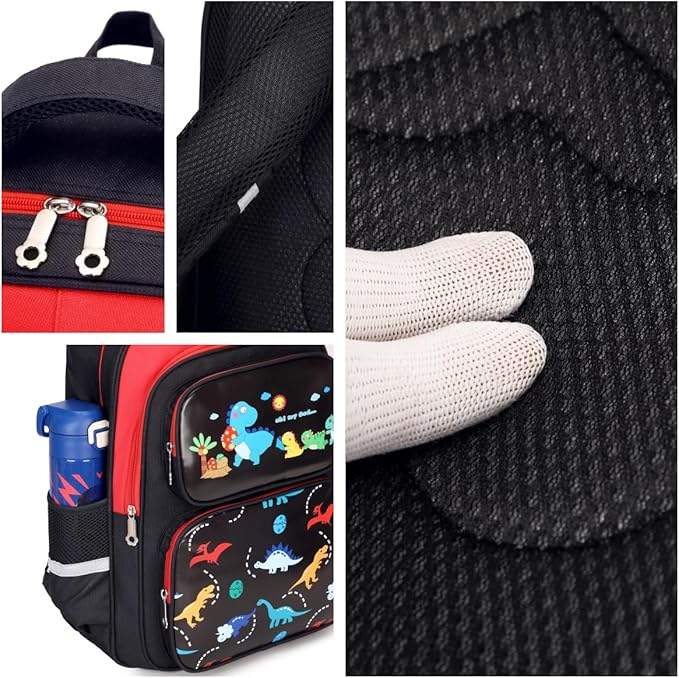 Toddler Backpack for Boys, 17 Inch Kids Dinosaur Backpack for Children Teens Waterproof School Travel Backpacks