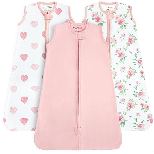 Mama Cheetah Baby Sleep Sack 0.5 TOG, Organic Cotton Baby Wearable Blanket with Two-Way Zipper, Swaddle Transition Baby Sleeping Bag for Newborn Infant Toddler Boy Girl, 12-18 Months