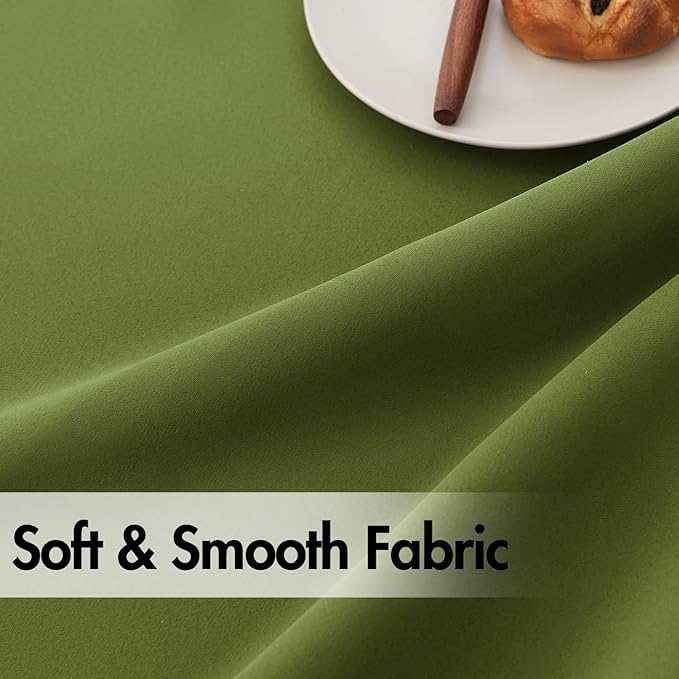 ANRODUO Back Tab Blackout Curtains for Bedroom Living Room, Rod Pocket Pinch Pleated Thermal Insulated Room Darkening Curtains 54 Inches Long 2 Panels, Olive Green, 42 x 54 Inch