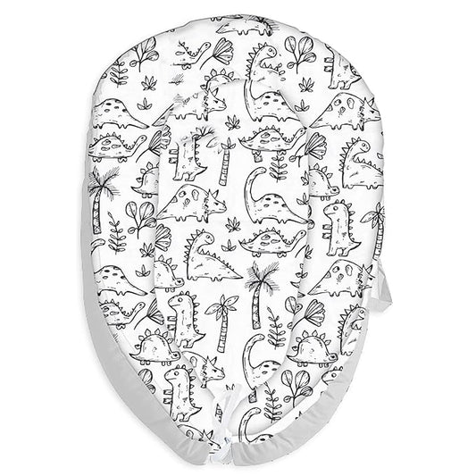 Baby Lounger for Newborn Cover - Newborn Lounger Cover for 0-12 Months, Breathable & Portable Infant Lounger Cover - Soft Baby Floor Seat Cover for Travel, Newborn Essentials - Baby Snuggle Dinosaur