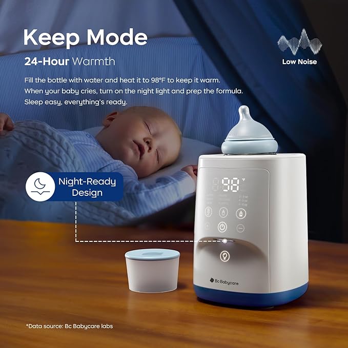 Bc Babycare Bottle Warmer,10-in-1 Fast Baby Milk Warmer with Smart Temperature Control, Rotating Heating, Bottle Warmers for All Bottles
