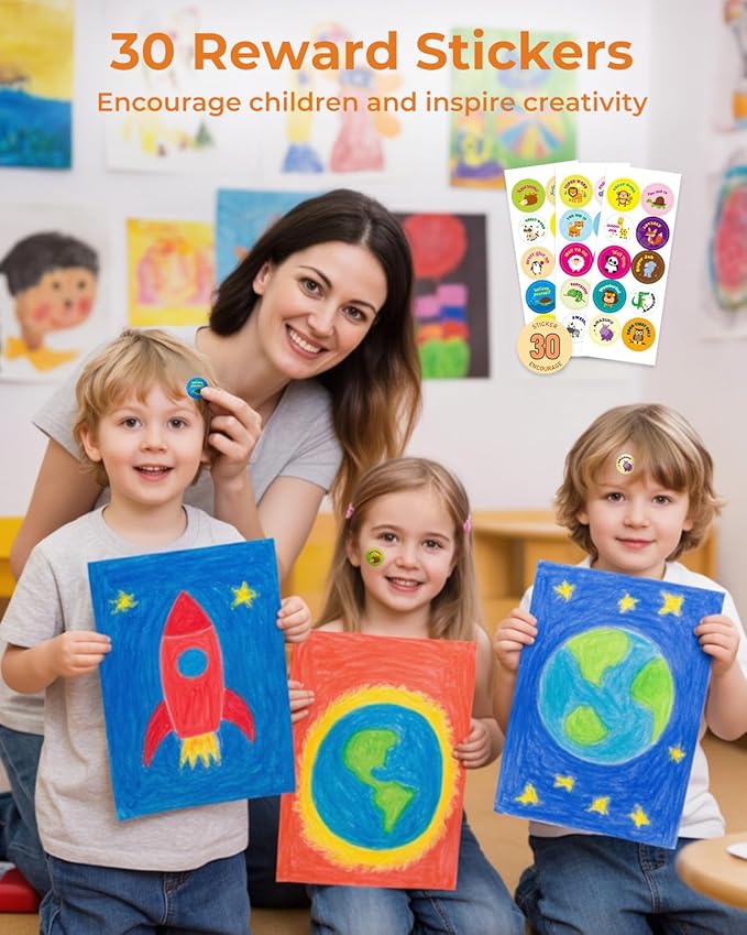 18 Colors Twist Crayons for Toddlers 1-3, Non-Toxic Washable Crayons for Ages 4-8 with Storage Bucket, Ultra-Silky and Easy to Hold Art Supplies, Ideal Coloring Gift for Boys and Girls