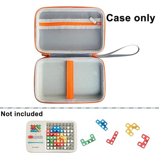 JCHPINE Hard Carrying Case for GiiKER Super Blocks Puzzle Game, Protective Storage Holder for GiiKER Brain Teaser Puzzles Interactive Handheld Game Console Accessories (Orange Case only)