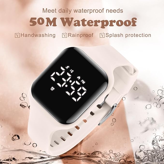 Kids Watches for Girls Boys Digital Sport Watch with Step Counter Pedometer Vibration Alarm Clock, No App Waterproof Fitness Tracker Kids Watch Boys Girls Teens Students Ages 5-16