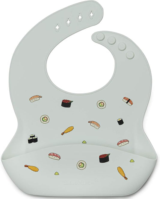 Loulou Lollipop Soft, Waterproof Silicone Feeding Bib for Babies and Toddlers