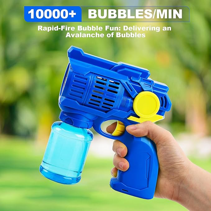 TOY Life 3 Pack Bubble Guns for Kids, Automatic Bubble Blower, Leakproof & Lightweight, Outdoor Summer Toys for Beach Travel, Easter Basket Stuffer, Party Favor, Birthday Gift for Toddlers Boys Girls