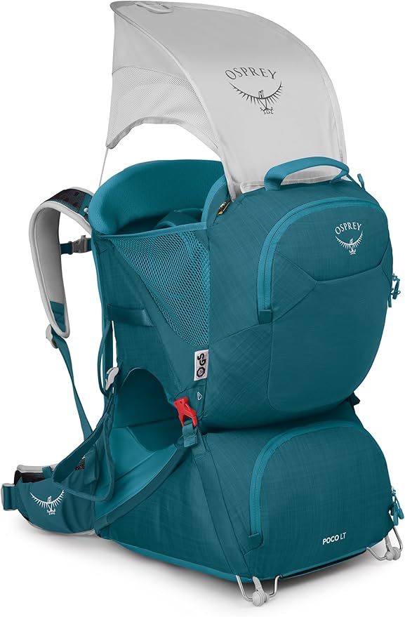Osprey Poco LT Lightweight Child Carrier Backpack - Compact, Travel-Ready Kid Carrier with Sunshade and Adjustable Fit - Lightweight, Comfortable Hiking Carrier for Toddlers