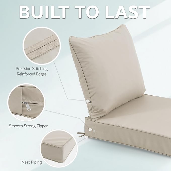 24x24 Inch Outdoor Chair Cushion - Image 6