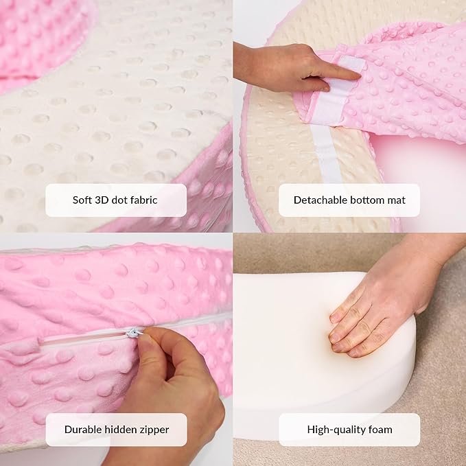 ODOXIA Baby Sit Up Pillow | Baby Pillow for Sitting Up | Comfortable Infant Seat for Early Sitting & Playtime | Soft & Stable Seat with Ring