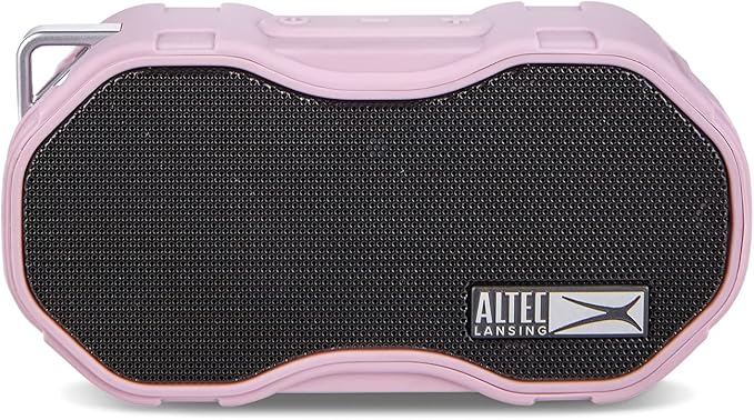 Altec Lansing Baby Boom XL - Waterproof Bluetooth Speaker, Wireless & Portable Speaker for Travel & Outdoor Use, Deep Bass & Loud Sound, 1 Pack, Pink