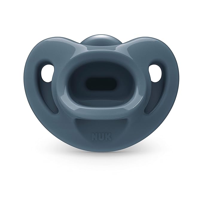 NUK Timeless Comfy Pacifier | 100% Silicone, One-Piece Design | BPA-Free, Gentle on Baby’s Skin | 5-Pack, for 6-18M