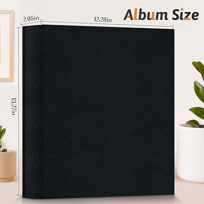 Popotop Photo Album 4x6 600 Pockets for Wedding Gifts,Linen Hardcover Picture Albums for Family Anniversary Baby Vacation Pictures