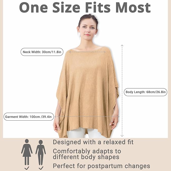 Nursing Cover for Breastfeeding – Privacy Breast Feeding Covers for Women – Soft Lyocell Fabric, Lightweight & Breathable – Multi-Use Scarf, Shawl, Baby Blanket – One Size – With Laundry Bag