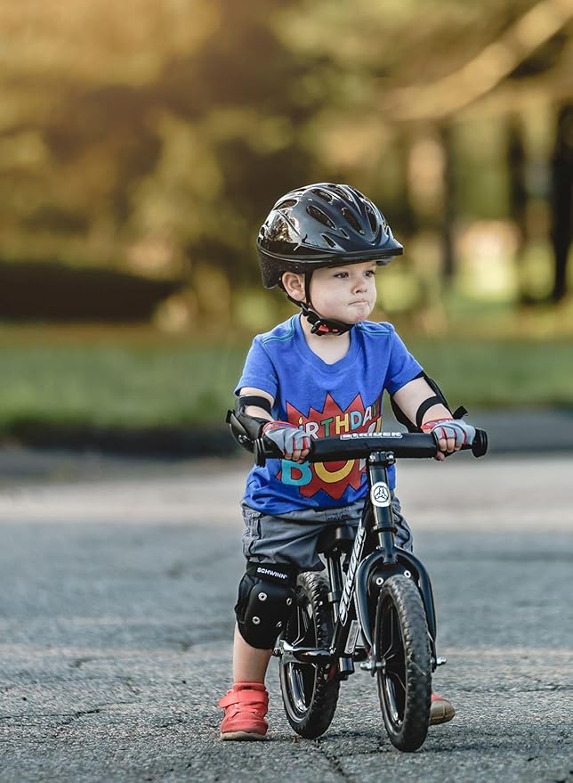 Strider 12” Sport Bike - No Pedal Balance Bicycle for Kids 1 to 4 Years - Includes Safety Pad, Padded Seat, Mini Grips & Flat-Free Tires - Tool-Free Assembly & Adjustments