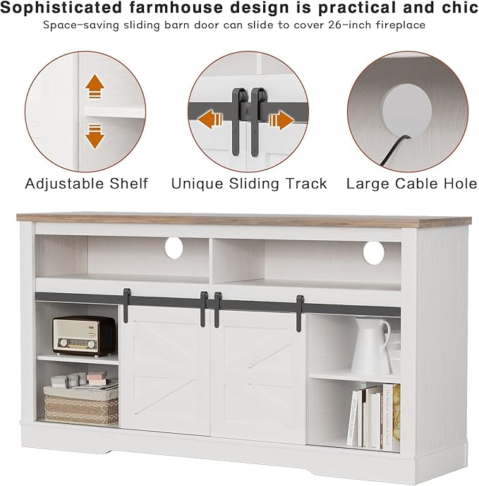 YESHOMY Fireplace TV Stand for Television up to 65+ Inch - Image 5