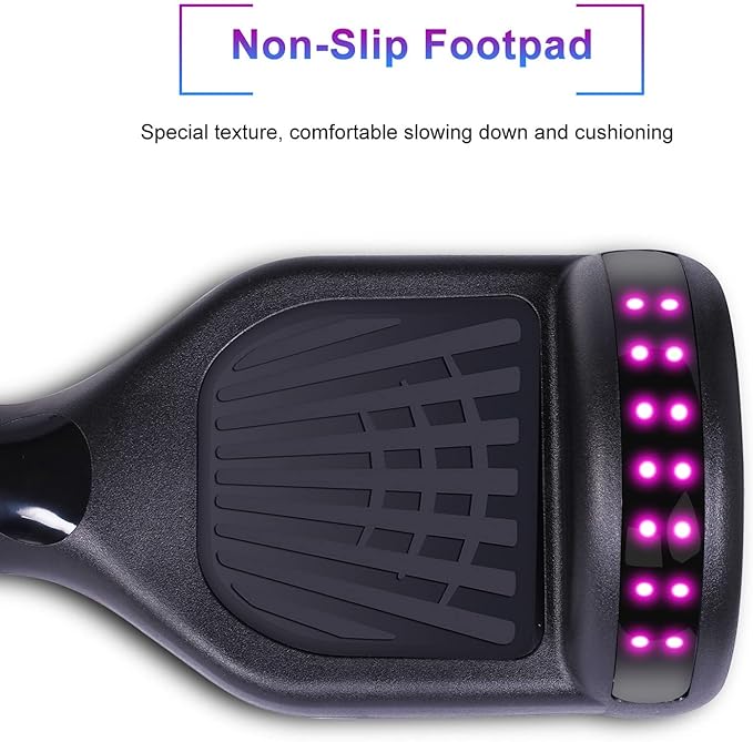 SISIGAD Scooters for Kids Ages 6-12, with Built-in Bluetooth Speaker and 6.5" Colorful Lights Wheels, Safety Certified Self Balancing Scooter Gift for Kids