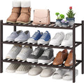 viewcare Shoe Rack for Closet, 3-Tier Bamboo Wood Shoe Racks, Stackable | by VIEWCARE