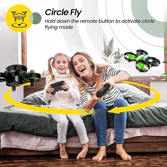 Holy Stone Mini Drone for Kids and Beginners, Indoor Outdoor Quadcopter Plane for Boys Girls with Auto Hover, 3D Flips, 3 Batteries, Headless Mode, Great Gift Toy for Boys and Girls, HS210 Green