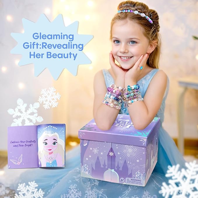 Tomons Gifts for Girls Ages 6-12, Kids Jewelry Making Kit for Girls, Crafts Birthday for 6 7 8 10 11 12 Year Old Girl