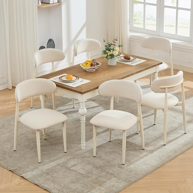 UVV Dining Chairs Set of 6, Metal Kitchen Chairs by UVVLivetheQualityLife