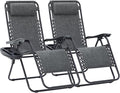 JEAREY Oversized Zero Gravity Lounge Chairs Set of 2, Adjustable Steel Mesh by JEAREYOutdoorsCollection