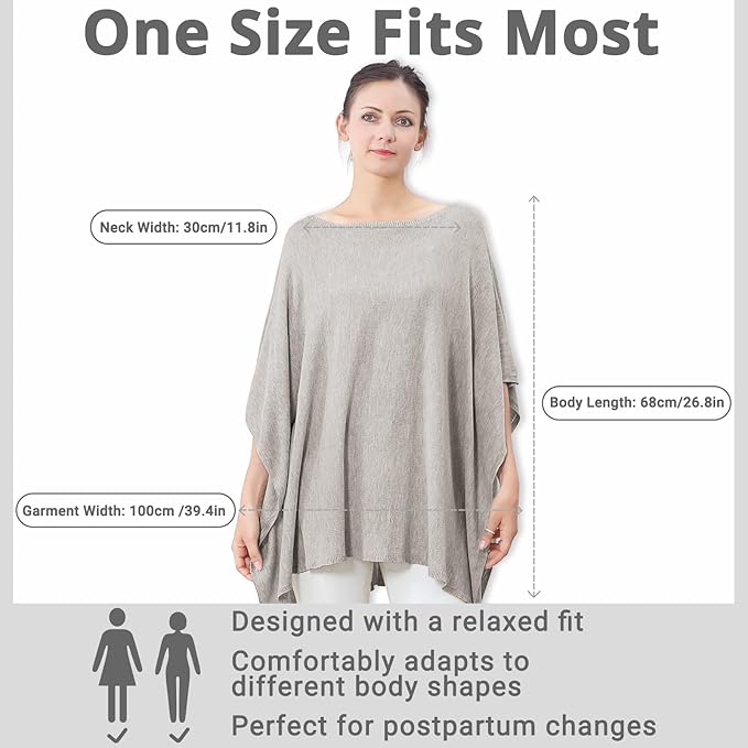 Nursing Cover for Breastfeeding – Privacy Breast Feeding Covers for Women – Soft Lyocell Fabric, Lightweight & Breathable – Multi-Use Scarf, Shawl, Baby Blanket – One Size – with Laundry Bag